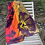 Luxury beach towel LARGE FLOWERS