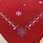 Embroidered Christmas tablecloth and scarves RED TREES