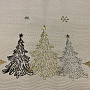 Embroidered Christmas tablecloth and shawls WHITE GOLD TREES