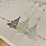 Embroidered Christmas tablecloth and shawls WHITE GOLD TREES