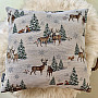 Christmas tapestry cover ANIMALS NEAR THE TREE