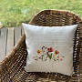 Embroidered cushion cover GARDEN FLOWERS