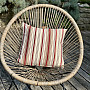 Tapestry cushion cover LOTUS GREEN STRIPE