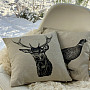 Tapestry cushion cover DEER gray