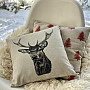 Tapestry cushion cover DEER gray