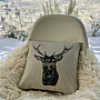 Tapestry cushion cover DEER gray