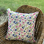 Decorative cushion cover SMALL PINK BLUE FLOWERS