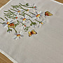 Embroidered tablecloth and scarf DAISIES AND BUTTERFLIES