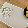 Embroidered tablecloth and scarf DAISIES AND BUTTERFLIES