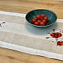 Embroidered tablecloth and scarf POPPIES