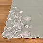 MINT FLOWERS embroidered scarf