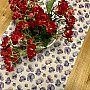 MONTANA PURPLE BLUE FLOWERS tablecloth and scarf