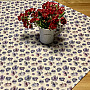 MONTANA PURPLE BLUE FLOWERS tablecloth and scarf