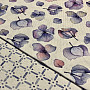 MONTANA PURPLE BLUE FLOWERS tablecloth and scarf