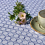 Tablecloth and scarf MONTANA GRID BLUE