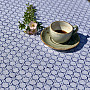 Tablecloth and scarf MONTANA GRID BLUE