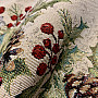 Tapestry tablecloth, shawl and table setting PINE and MISTLETTE