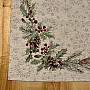 Tapestry tablecloth, shawl and table setting PINE and MISTLETTE