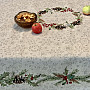 Tapestry tablecloth, shawl and table setting PINE and MISTLETTE