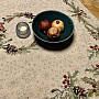 Tapestry tablecloth, shawl and table setting PINE and MISTLETTE