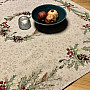 Tapestry tablecloth, shawl and table setting PINE and MISTLETTE