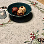 Tapestry tablecloth, shawl and table setting PINE and MISTLETTE