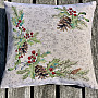 Christmas tapestry cover PINE and MISTLETTE