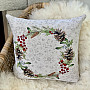 Christmas tapestry cover PINE and MISTLETTE CIRCLE