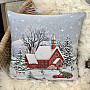 Christmas tapestry covering RED CHURCH