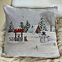 Christmas tapestry cover SNOWY HOUSE