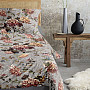 IRISETTE luxury flannel bedding ZOBEL 8552-11 FLOWERS gray