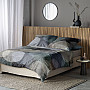 IRISETTE luxury flannel bedding ZOBEL 8553-11 GRAY WHEEL