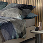 IRISETTE luxury flannel bedding ZOBEL 8553-11 GRAY WHEEL