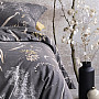 Luxury flannel bedding IRISETTE KOALA 8425-11 MEADOW GRASS dark. grey