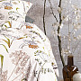 Luxury flannel bedding IRISETTE KOALA 8425-90 MEADOW GRASS white