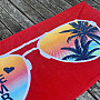 SUNGLASSES beach towel