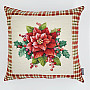 Christmas tapestry cover CHRISTMAS STAR red check