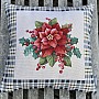 Christmas tapestry cover CHRISTMAS STAR gray check