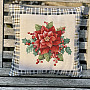 Christmas tapestry cover CHRISTMAS STAR gray check