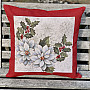 Christmas tapestry cover CHRISTMAS STAR red frame