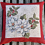 Christmas tapestry cover CHRISTMAS STAR red frame