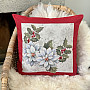 Christmas tapestry cover CHRISTMAS STAR red frame