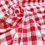 Decorative fabric KANAFAS SOFI HEART red