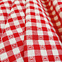 Decorative fabric KANAFAS SOFI HEART red