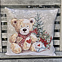 Christmas tapestry TEDDY BEAR WITH LETTER