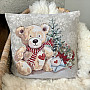 Christmas tapestry TEDDY BEAR WITH LETTER