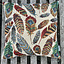 Tapestry cushion cover FEATHER BEIGE