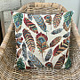 Tapestry cushion cover FEATHER BEIGE