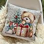 Christmas tapestry TEDDY BEAR WITH GIFTS