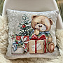 Christmas tapestry TEDDY BEAR WITH GIFTS